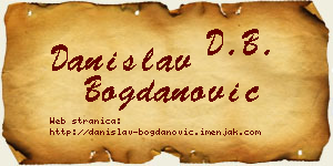 Danislav Bogdanović vizit kartica